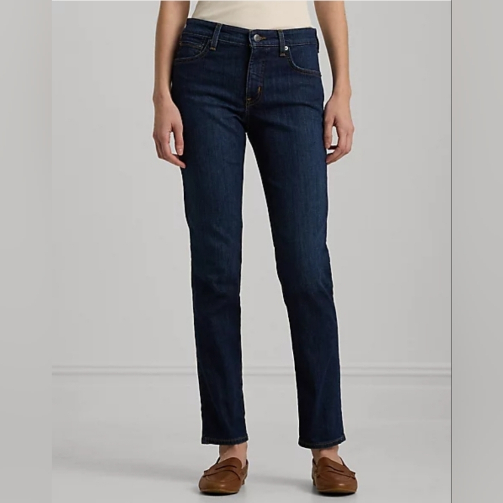 NWT Lauren Ralph Lauren Mid-Rise Straight Jean - Super Stretch Collection